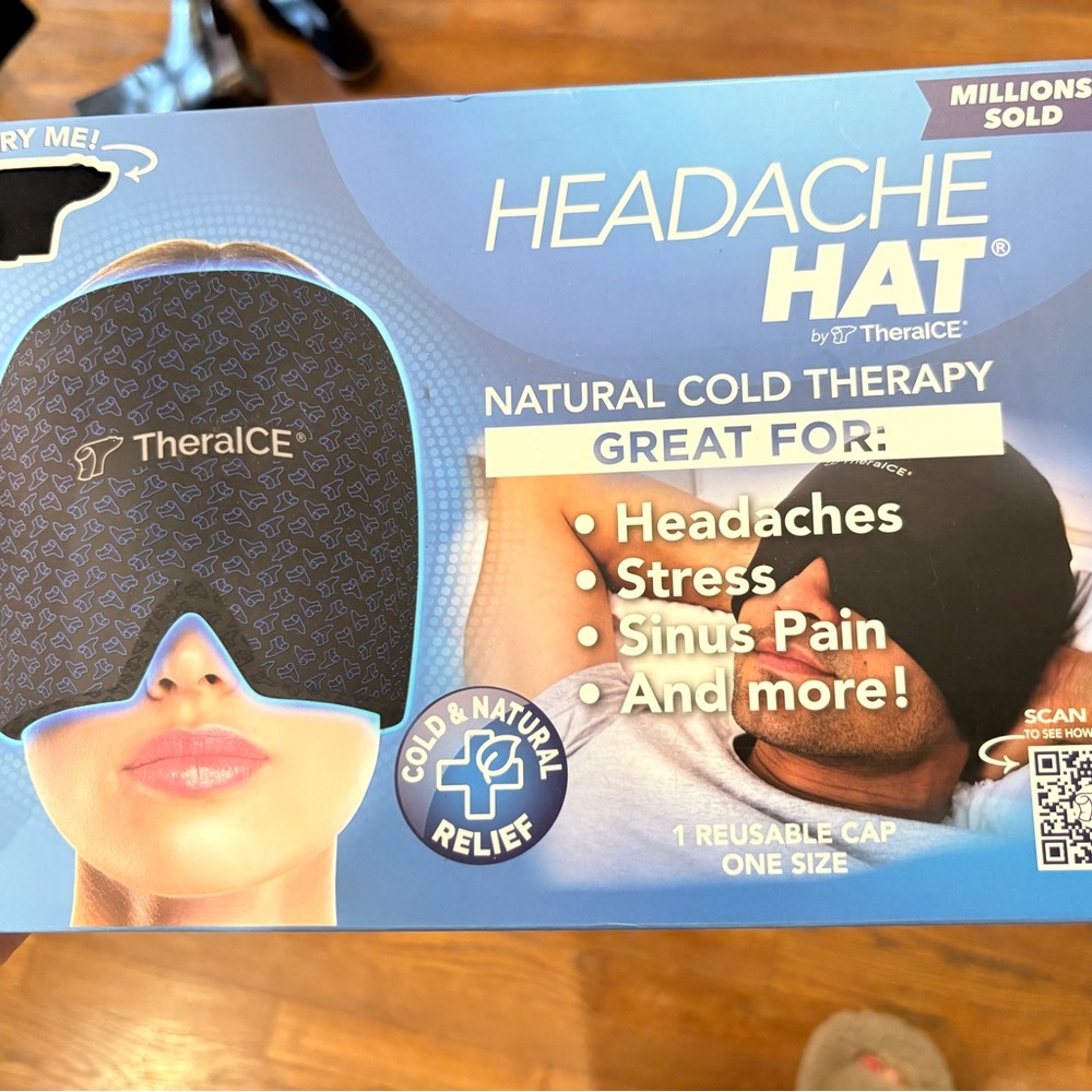 TheraICE Headache Hat - Black